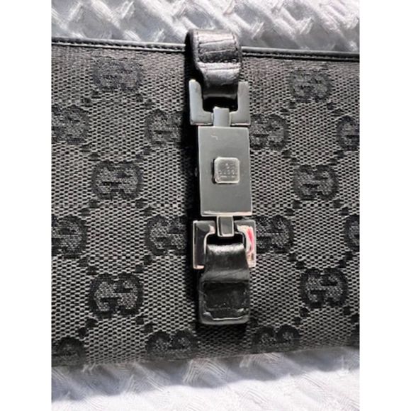 EUC GUCCI Jackie Signature GG Continental Wallet in Black - Picture 2 of 12